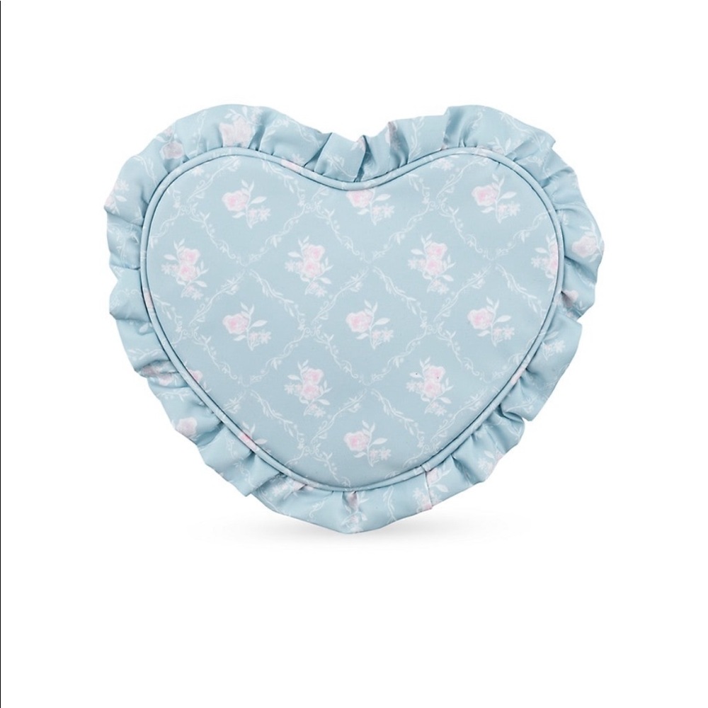 Stoney Clover Lane High Tea Printed Ruffle Heart Pouch